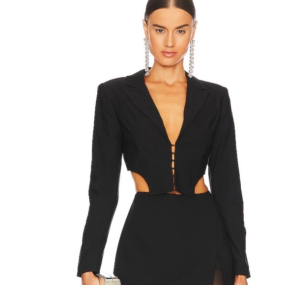 NWT h:ours Kitt Blazer in Black, Size 0 - Picture 1 of 5